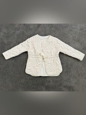 Mango Cream Quilted Jacket, Size S